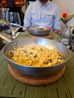 Carbonara at NovaPizza Vegan Kitchen in Edinburgh