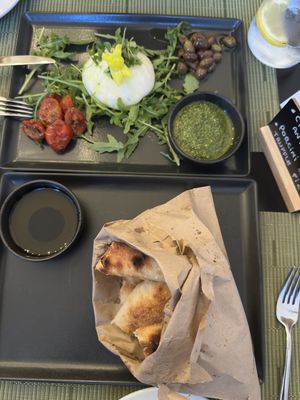 Amazing sharing platter vegan mozzarella  at NovaPizza Vegan Kitchen in Edinburgh