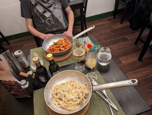 Vegan dishes at NovaPizza Vegan Kitchen in Edinburgh