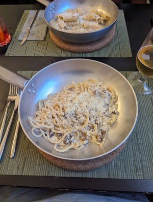 Carbonara at NovaPizza Vegan Kitchen in Edinburgh