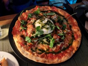 Pizza Caprese at NovaPizza Vegan Kitchen in Edinburgh