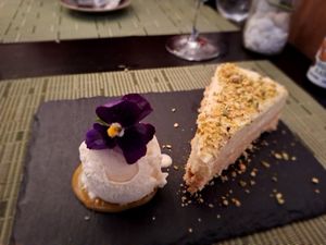 Pistachio cheesecake, hubby's birthday treat. 😋🎂❤️  the cheesecake here is to die for, lush! 🤤 at NovaPizza Vegan Kitchen in Edinburgh