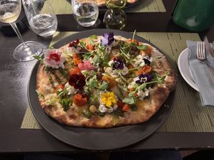 The Serena pizza. A work of art !  at NovaPizza Vegan Kitchen in Edinburgh