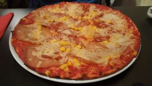 Create your own vegan pizza - chicken, ham, pepperoni and sweetcorn at NovaPizza Vegan Kitchen in Edinburgh