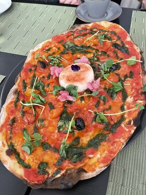 Caprese pizza  at NovaPizza Vegan Kitchen in Edinburgh