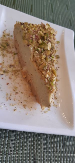 Pistachio cheesecake at NovaPizza Vegan Kitchen in Edinburgh