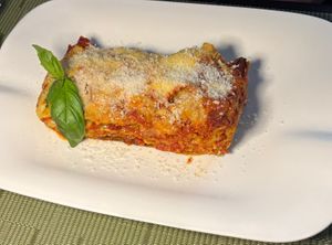 Lasagne at NovaPizza Vegan Kitchen in Edinburgh