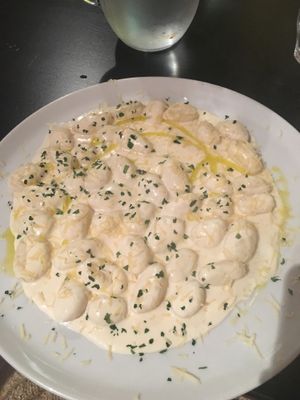 Four Cheese Gnocchi ordered without Mushrooms at NovaPizza Vegan Kitchen in Edinburgh