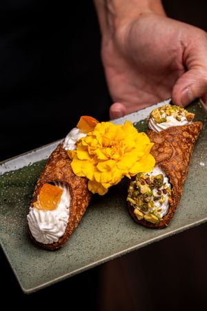 Cannoli at NovaPizza Vegan Kitchen in Edinburgh