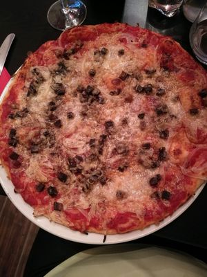 vegan amatriciana at NovaPizza Vegan Kitchen in Edinburgh