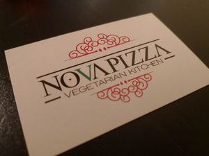 Novapizza bizcard at NovaPizza Vegan Kitchen in Edinburgh