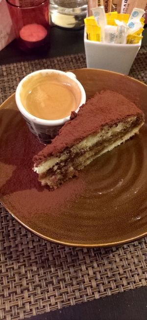 Tiramisu with espresso at NovaPizza Vegan Kitchen in Edinburgh