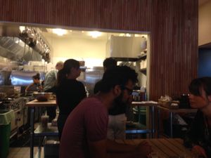 open kitchen so you can see the cooking at Citizen Fox - Pop up in San Francisco