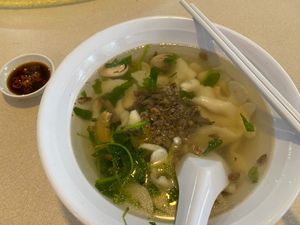 Mee Hoon Kueh (Soup) $5.80 at Nature Vegetarian Delights 大自然素食 - Upper Serangoon in Northeast Singapore