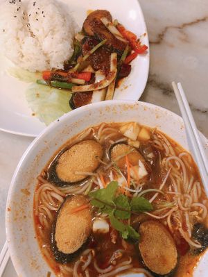 Asam Laksa  at Nature Vegetarian Delights 大自然素食 - Upper Serangoon in Northeast Singapore