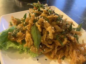 Butter golden mushroom at Nature Vegetarian Delights 大自然素食 - Upper Serangoon in Northeast Singapore