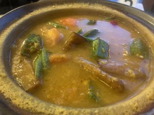Claypot curry veg... was disappointed it’s dhal curry base at Nature Vegetarian Delights 大自然素食 - Upper Serangoon in Northeast Singapore