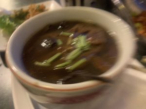 Double boiled black bean lotus roots soup  at Nature Vegetarian Delights 大自然素食 - Upper Serangoon in Northeast Singapore