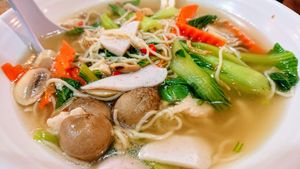 youmian soup at Nature Vegetarian Delights 大自然素食 - Upper Serangoon in Northeast Singapore