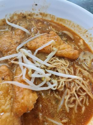 Nonya Laksa meekia  ~ 12/9/21 at Nature Vegetarian Delights 大自然素食 - Upper Serangoon in Northeast Singapore