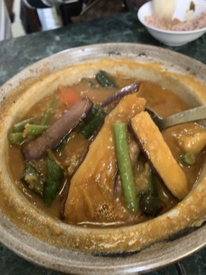 Curry Vegetables ( with dal/chic pea)  at Nature Vegetarian Delights 大自然素食 - Upper Serangoon in Northeast Singapore