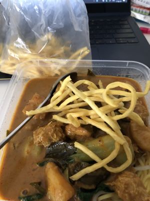 Curry noodle... at the moment this is the best curry I have tasted for vegetarian food at Nature Vegetarian Delights 大自然素食 - Upper Serangoon in Northeast Singapore