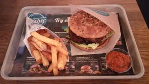 Green mountain burger at The Butcher in Zurich