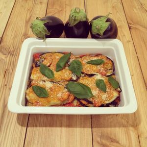 Vegan Parmigiana at Flora in Verona