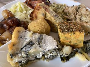 Food from buffet    at Flora in Verona