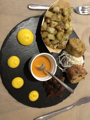 Red bean Burger  at Flora in Verona