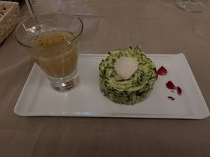 Tartare di zucchine  at Flora in Verona