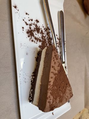 Three chocolate cake.   at Flora in Verona