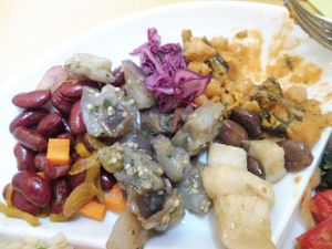 part of my plate filled from the menu at Flora in Verona