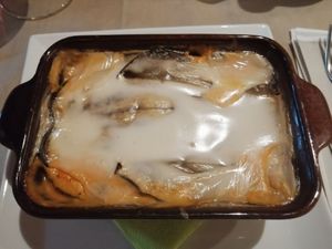 Moussaka at Flora in Verona