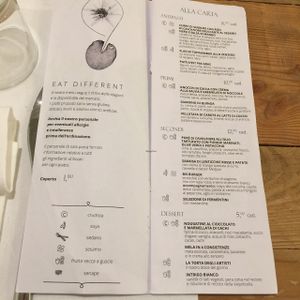 menu  at Flora in Verona