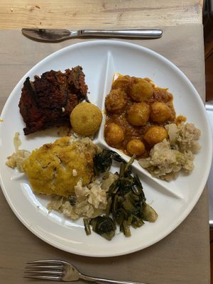 Mixed buffet lunch. This plate cost €16.80  at Flora in Verona