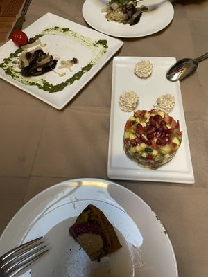 Tartar, eggplant dish.  at Flora in Verona