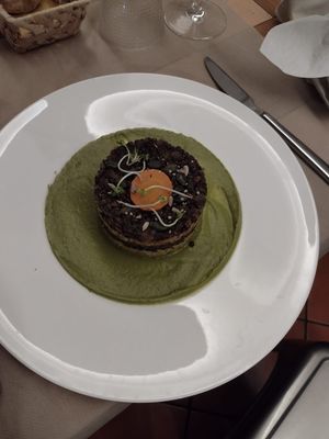 Lentil dish at Flora in Verona