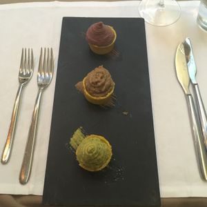 Hummus savoury cupcakes at Flora in Verona