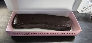 A little melty at Ryba's Fudge Shop in Mackinac Island