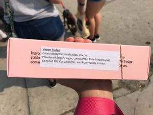 Vegan Fudge Ingredients  at Ryba's Fudge Shop in Mackinac Island