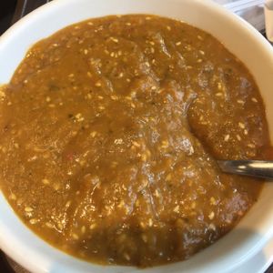 sweet and sour carrot soup  at Two Beards Deli in Grand Rapids