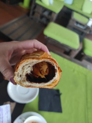 Chocolate croissant at Feliz Cafe in Peschiera Del Garda