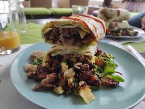 Big portions at Feliz Cafe in Peschiera Del Garda