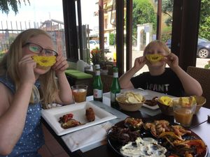 Even the bread is happy!  at Feliz Cafe in Peschiera Del Garda
