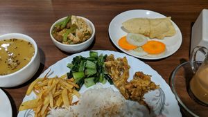 Set meal at Loving Heart in Kathmandu