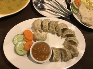 Steamed momos   at Loving Heart in Kathmandu
