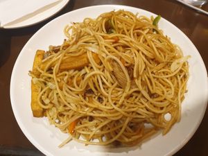 Chowmein at Loving Heart in Kathmandu