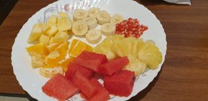 Fruits platter at Loving Heart in Kathmandu
