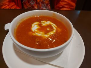 Tomato soup at Loving Heart in Kathmandu